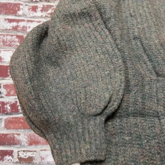 Blue Button Down Balloon Sleeve Cardigan - Picture 7 of 8